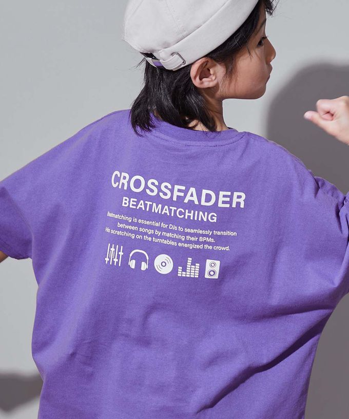 日本 devirock - 100%棉 帥氣印花寬版落肩T恤-傳奇52-淺紫