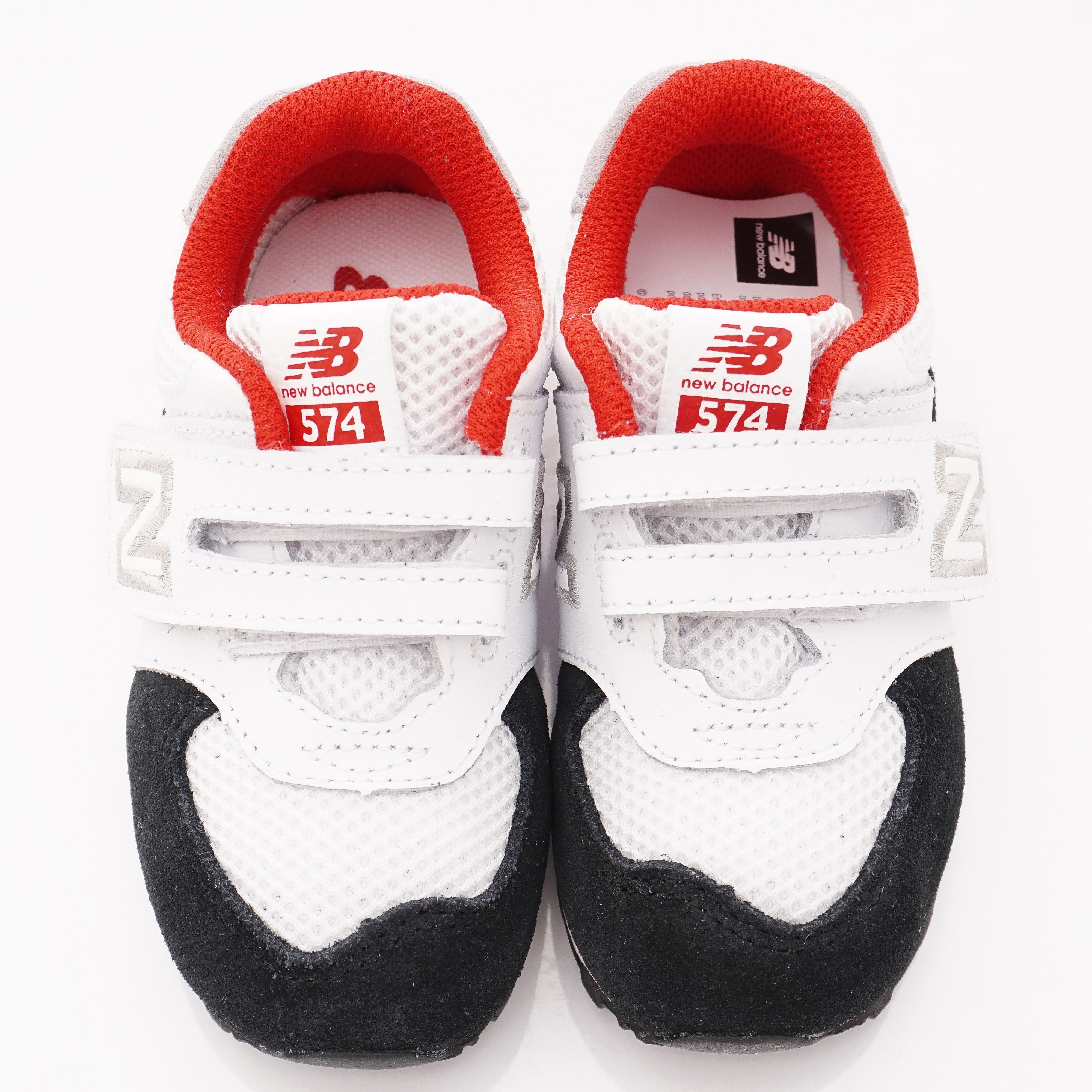 New Balance - New Balance慢跑鞋-574機能慢跑款(小童段)-白黑紅