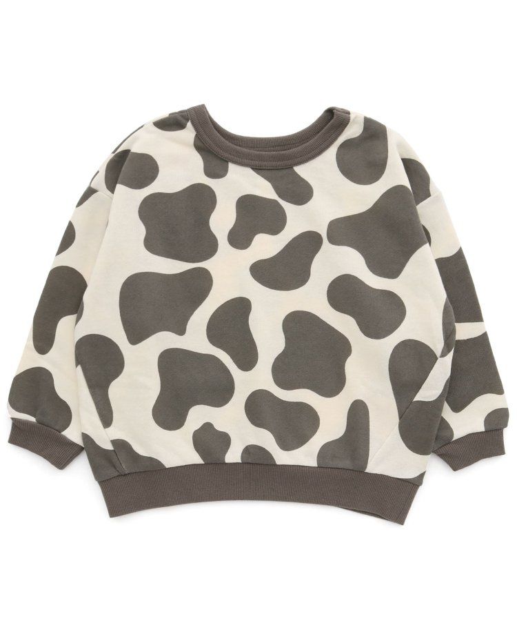 日本 BREEZE - 正反OK！裏毛印花長袖上衣-棋盤格-彩色