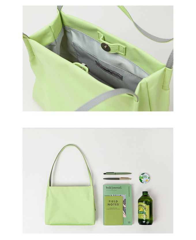 韓國 ithinkso - BREEZE方形輕量肩背/手提包-檸檬綠 (22X19X12CM)