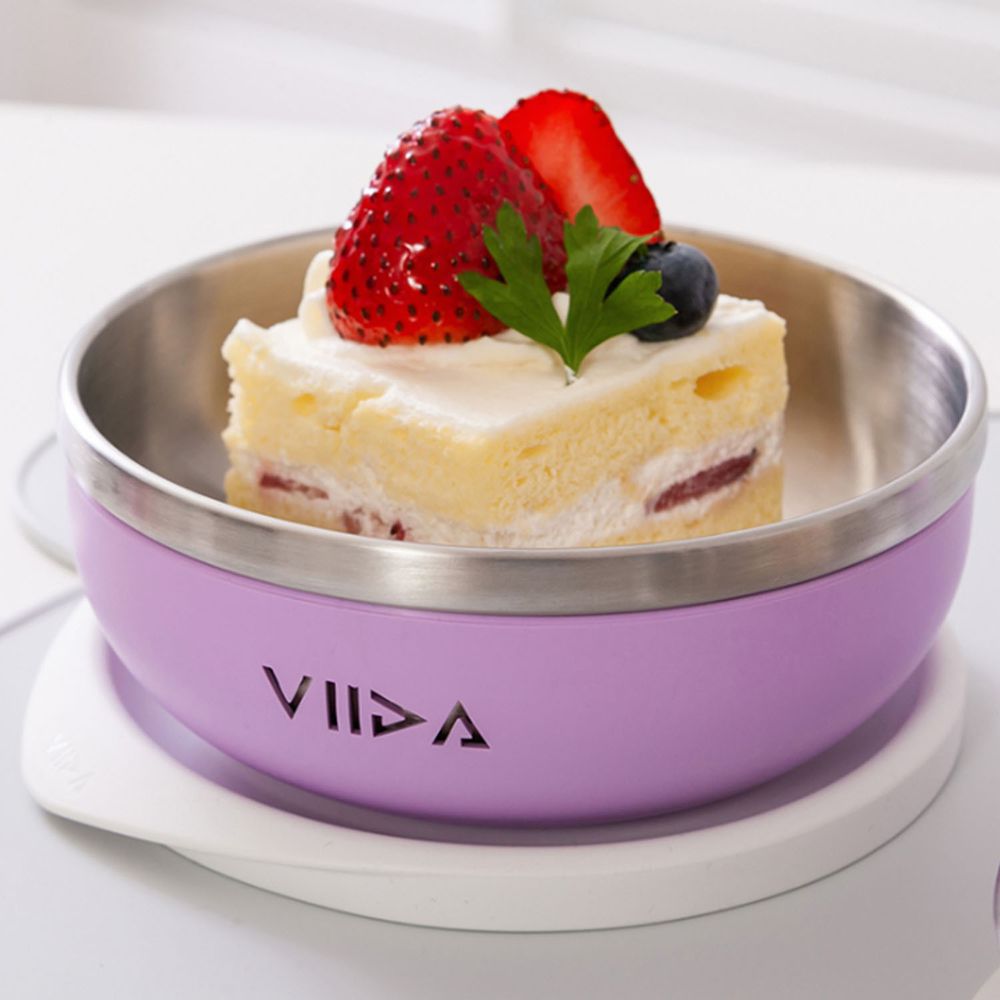 VIIDA - Soufflé抗菌不鏽鋼兒童餐碗-餐碗-薰衣草紫