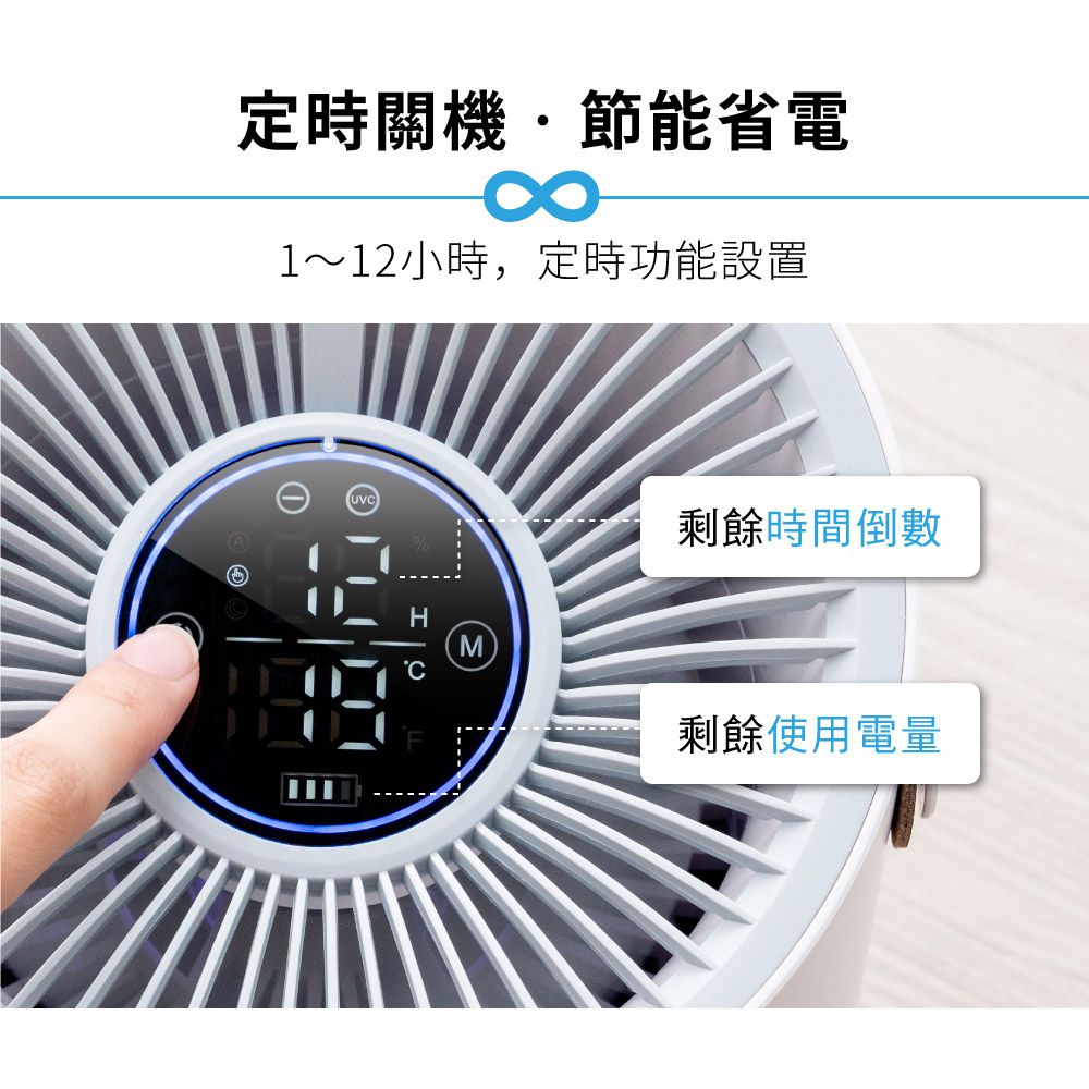 KINYO - 真無線空氣清淨機-AO600