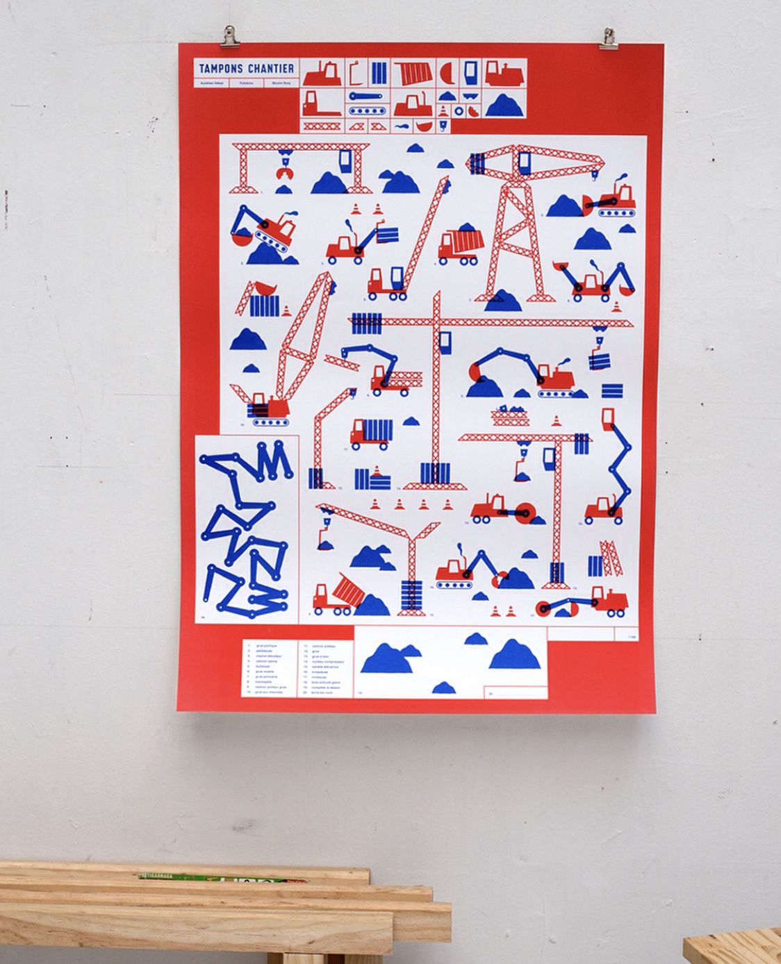 Moulin Roty - 木質印章遊戲組-挖土機