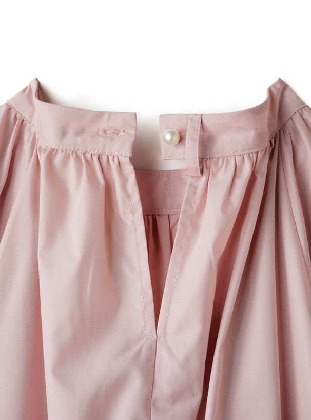 日本 GRL - 甜美蝴蝶結泡泡袖洋裝-冰河灰