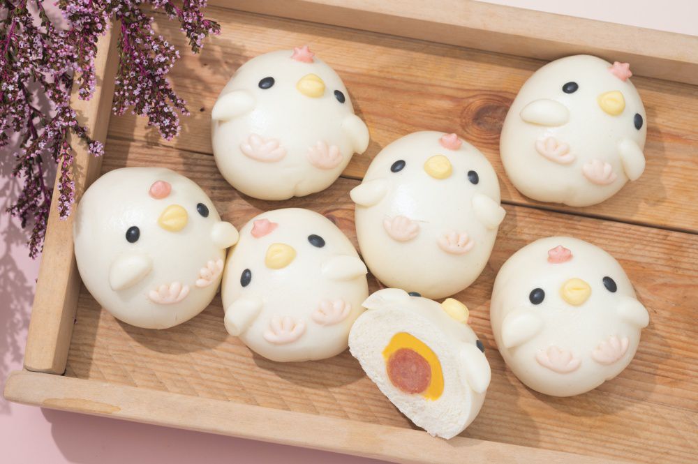 老甜媽手工饅頭 - 限量組-草莓起司包6入+德國香腸起司包6入+馬卡龍一口小饅頭-400g