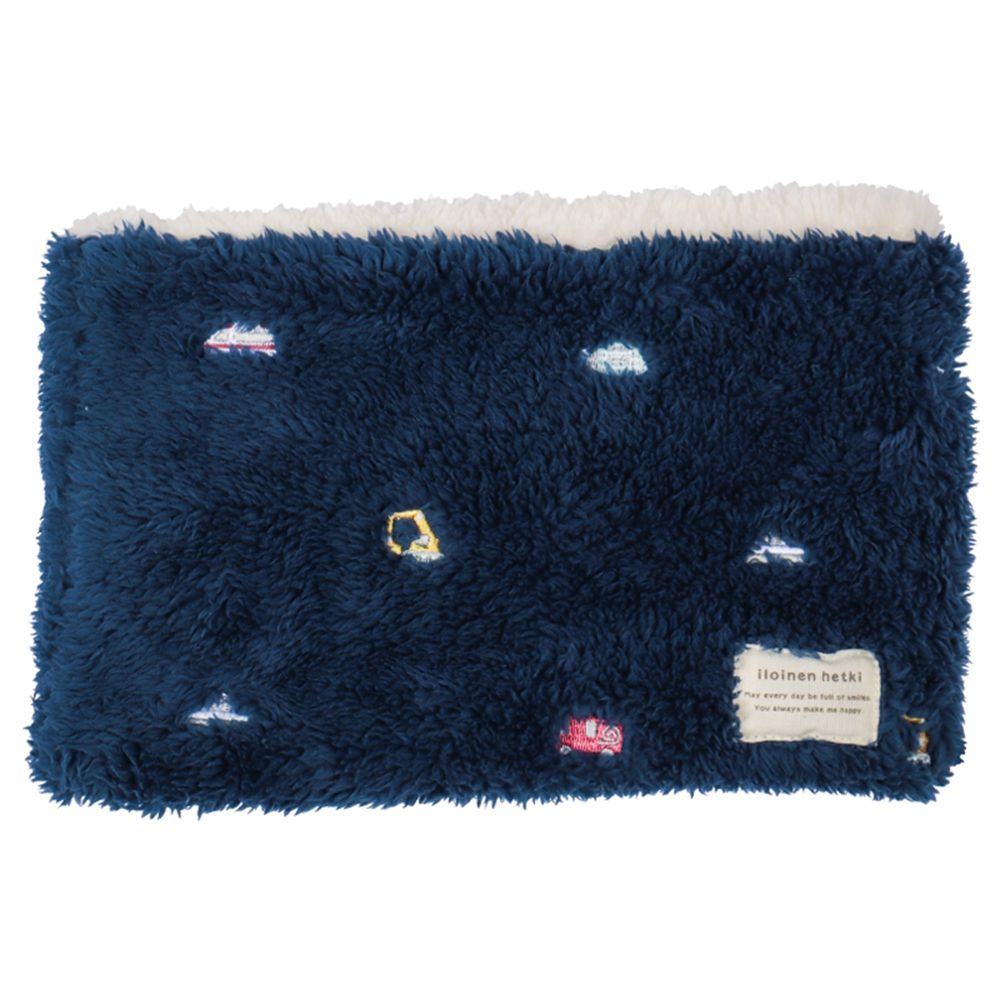 圍脖-滿版刺繡-深藍色