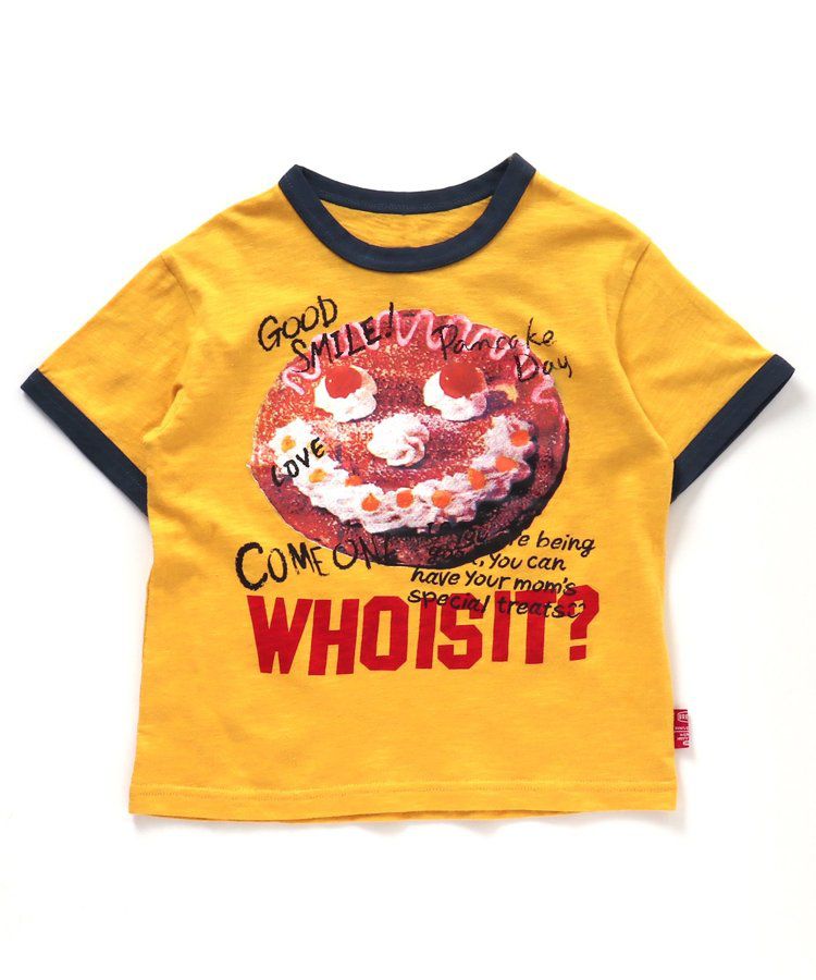 日本 BREEZE - [品牌週年限定]印花短袖上衣-微笑鬆餅-黃