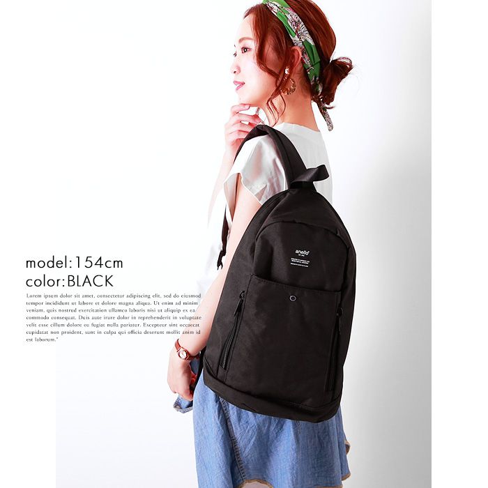 日本 Anello - 牛津布外出單肩包-Regular-GY灰色