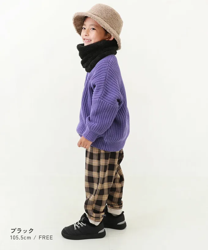 日本 devirock - 柔軟毛茸茸保暖圍脖(可調頸圍)-粉紅 (FREE)