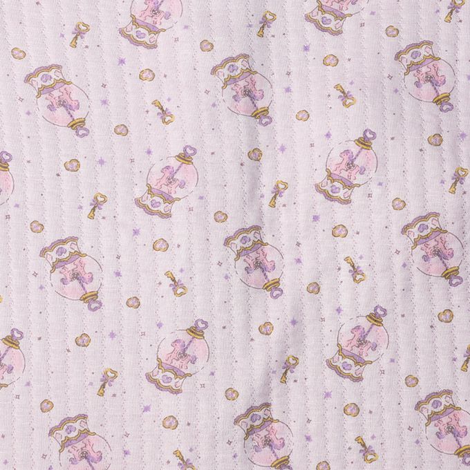 akachan honpo - 長袖家居服 穿衣練習-前開式 獨角獸-紫色