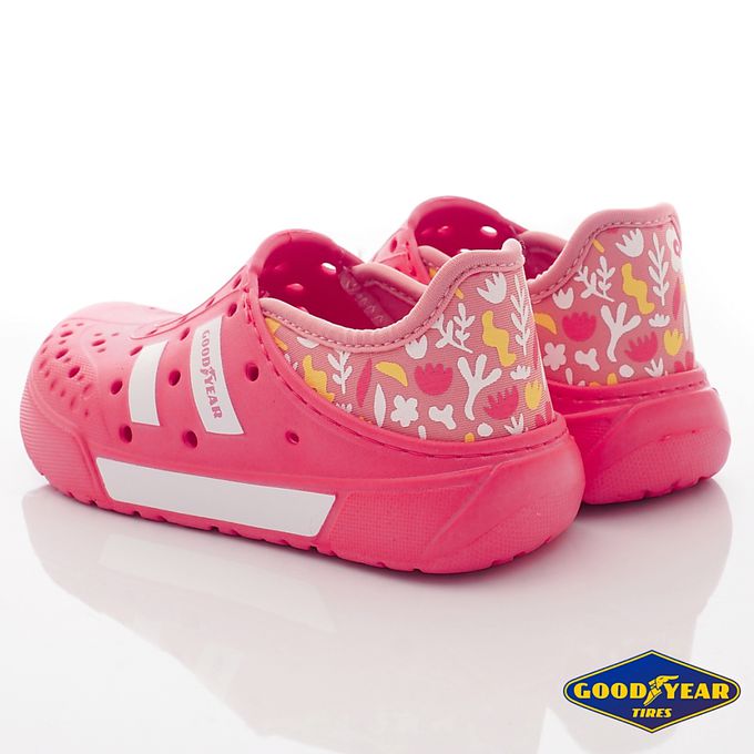 GOODYEAR - 台灣製GOODYEAR後踩水陸洞洞鞋(中小童段)-休閒鞋-桃