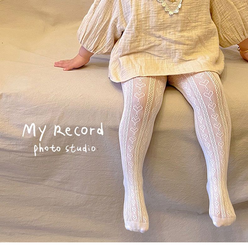 兒童網眼褲襪-1148愛心精編褲襪