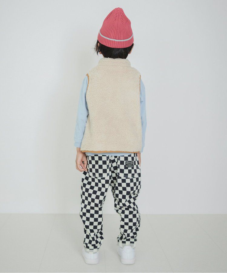 日本 BREEZE - 時尚絨毛花色搖粒絨背心-草綠