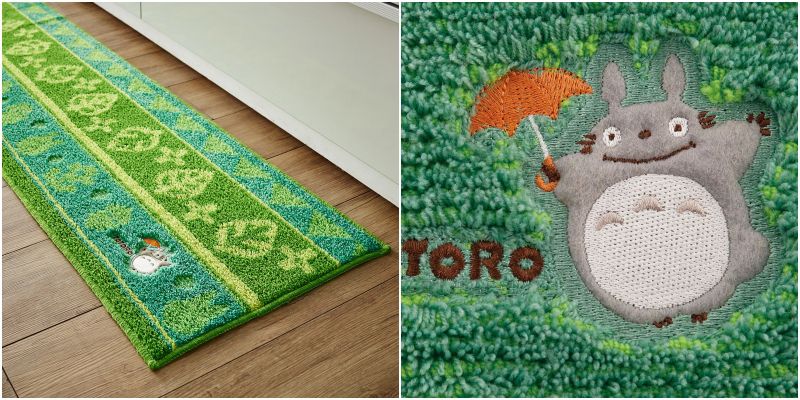 日本千趣會 - mini labo 去泥污腳踏墊-法蘭西花朵-藍綠