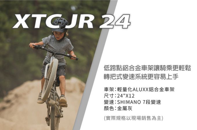GIANT 捷安特 - XTC JR 24 青少年避震越野自行車-金屬灰 (單一尺寸)
