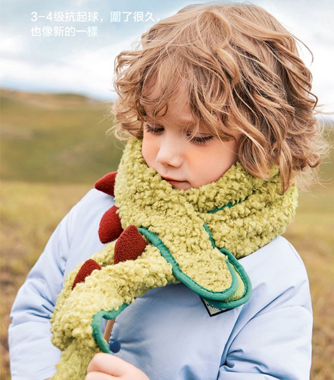 kocotree - 圈圈絨動物圍巾-均碼 (咖啡趴趴熊)