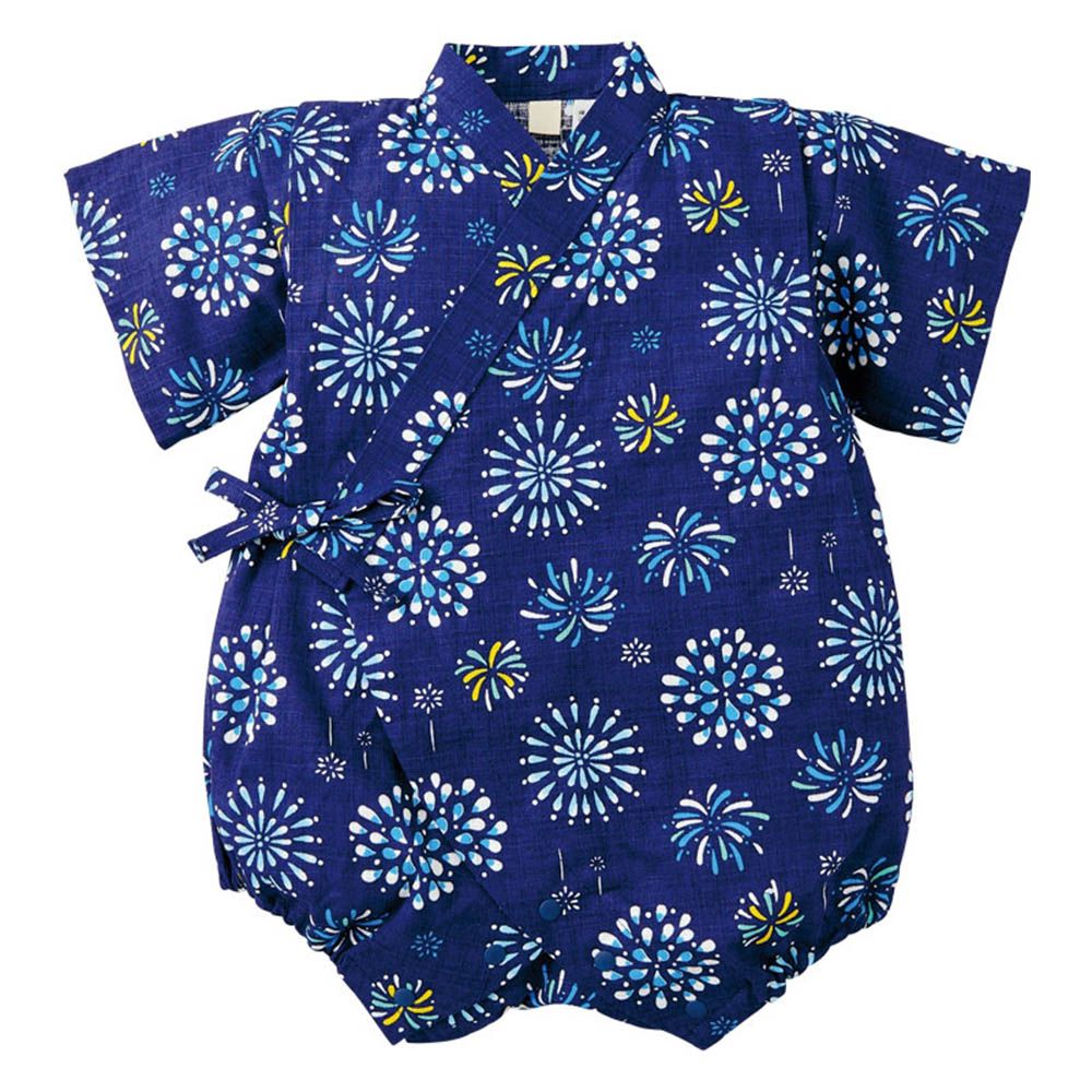 甚平包屁衣-煙火-深藍色-日本製