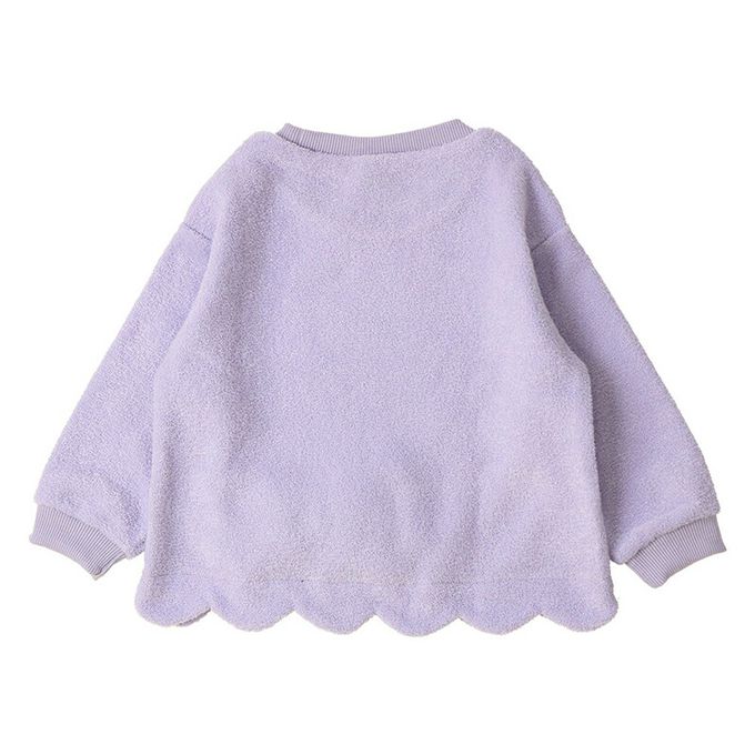 日本 ZOOLAND - 可愛女孩裏起毛長袖上衣-蝴蝶結-黑