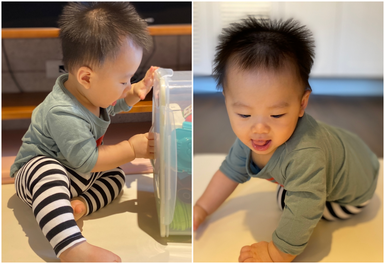 akachan honpo - 男長袖家居服CoCupa背部為棉紗-藍色