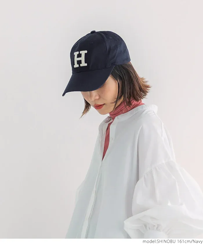 日本 COCA - 100%棉美式復古老帽/鴨舌帽-立體刺繡H-酒紅