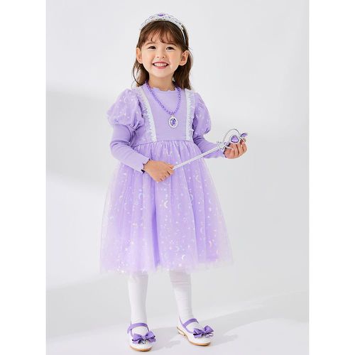 韓國 OZKIZ - 長髮公主紫色洋裝套組(附飾品)-紫