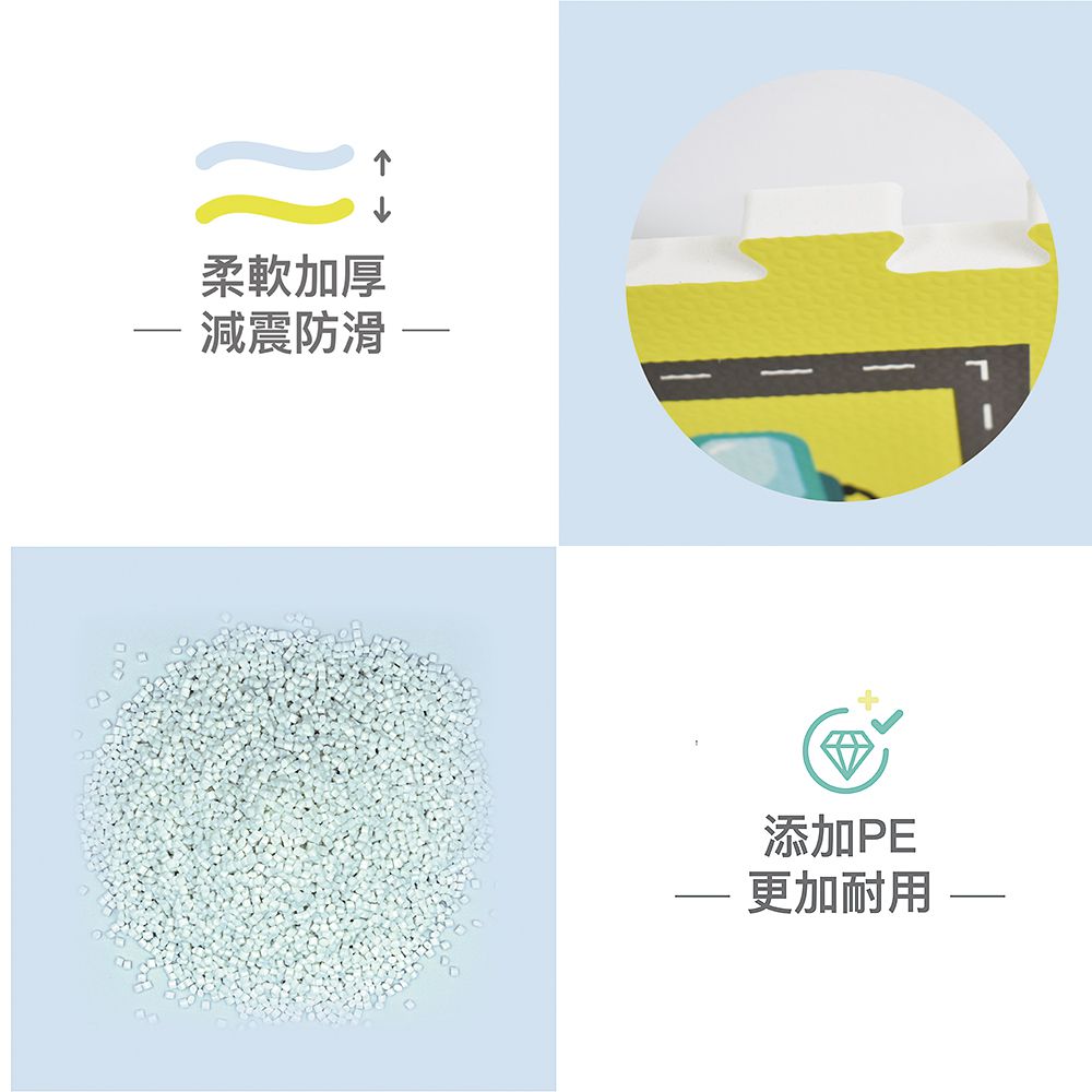 親親 Ching Ching - 100%台灣製 交通遊戲地墊 FR2840-（8片/組*3組）