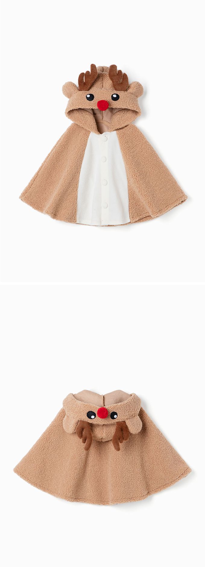 韓國 OZKIZ - 聖誕魯道夫羔羊絨斗篷 (Free)