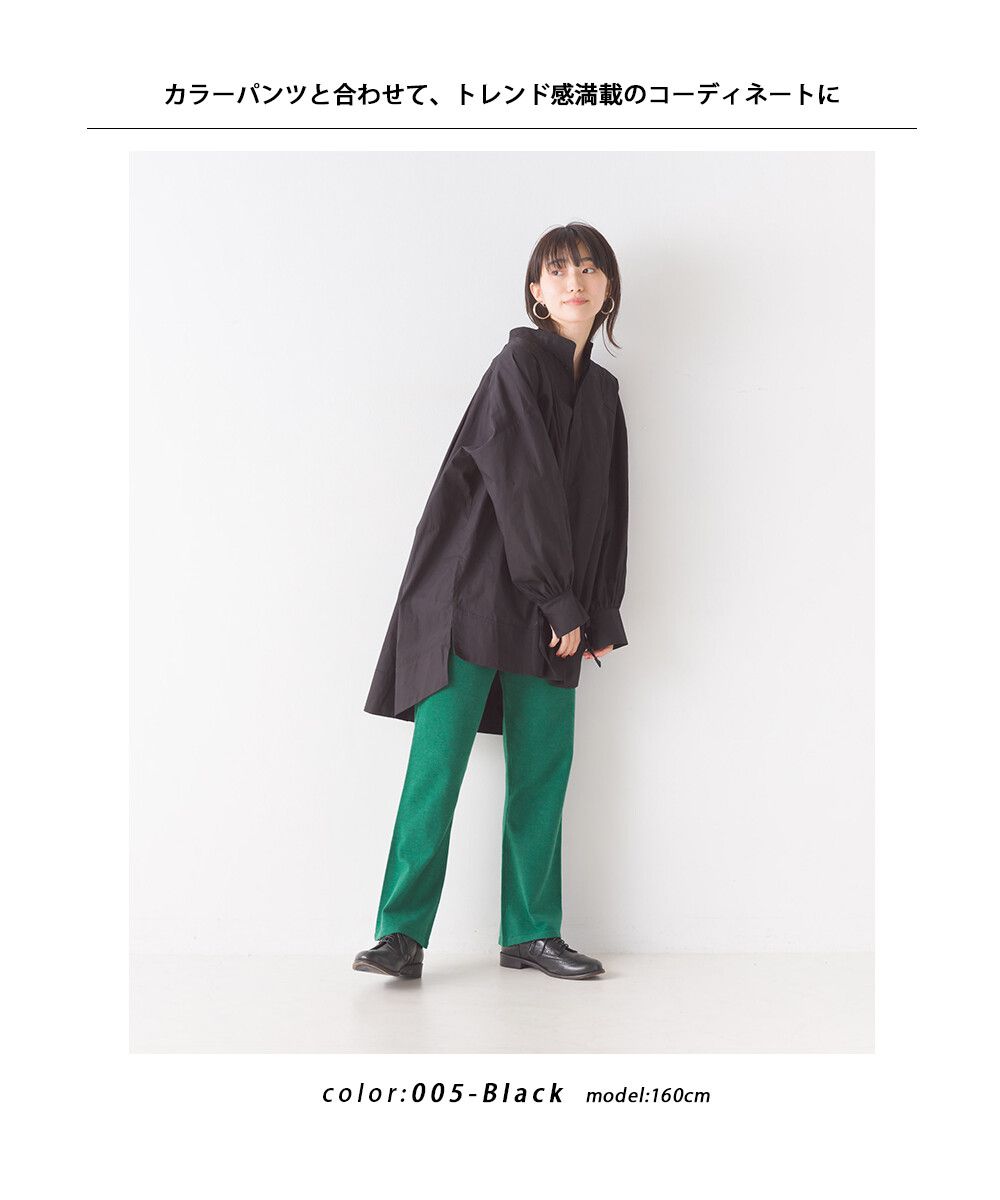 日本 OMNES - 文藝氣質糖果袖立領長袖襯衫-淺米杏