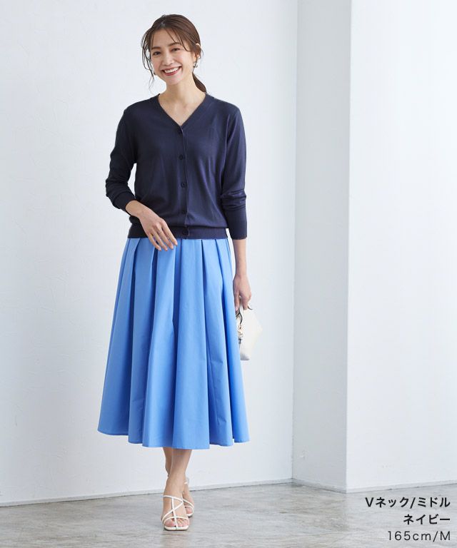 日本 Pierrot - 嫘縈混舒適針織薄外套-V領-卡其灰