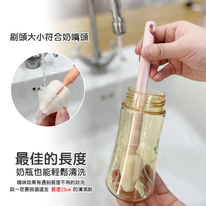 正韓 hibee - 極細緻奶嘴/奶瓶/杯蓋螺旋/各類杯具 海綿隙縫刷 (5入組)-HFB002