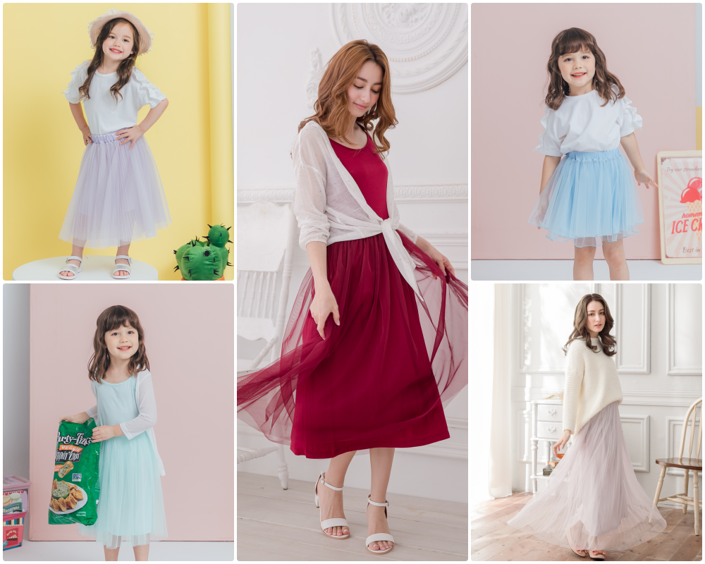 ❀ Peachy獨家訂製 ❀ 法式浪漫紗裙親子裝