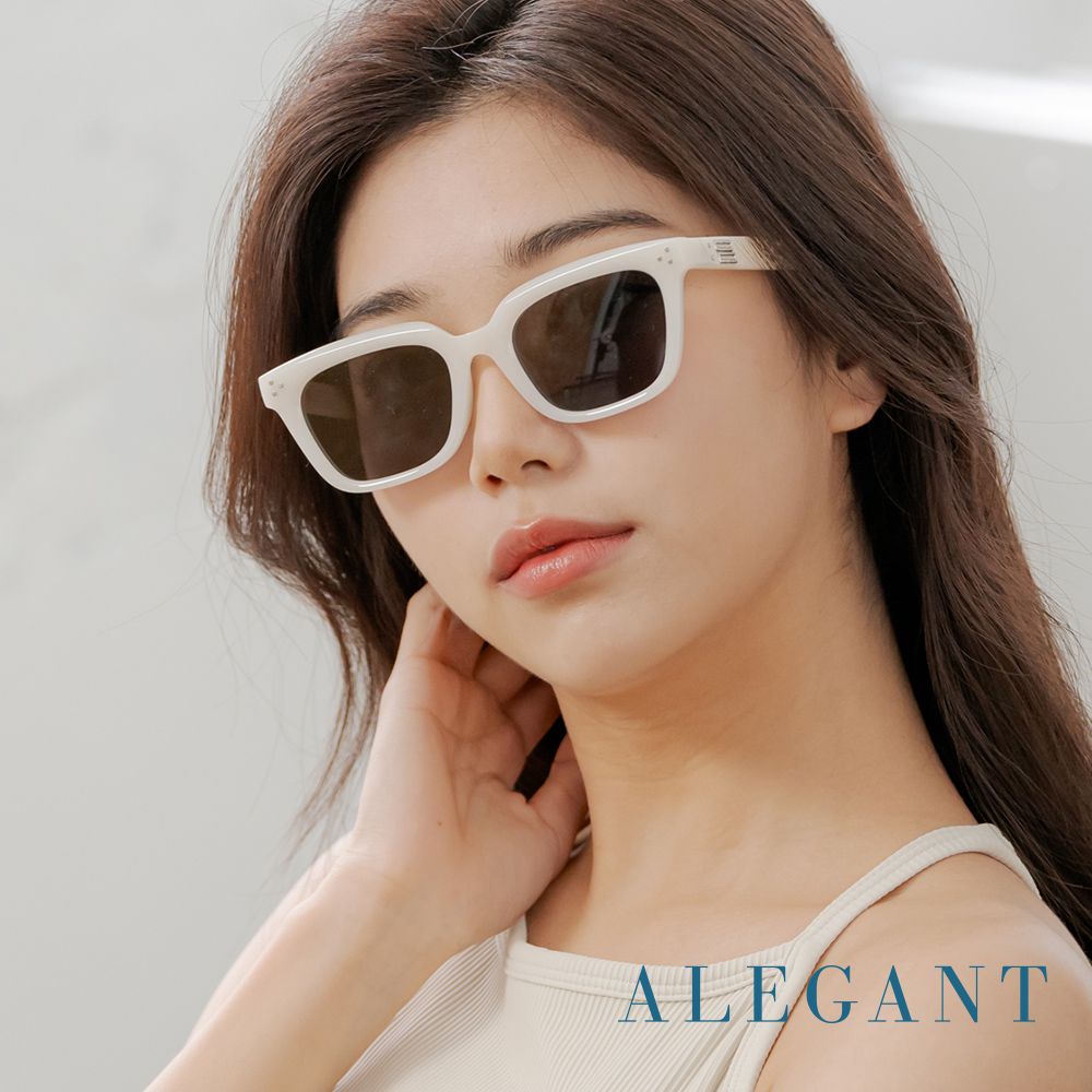 ALEGANT - 歐美復古TR90寶麗來偏光墨鏡│UV400窄框太陽眼鏡