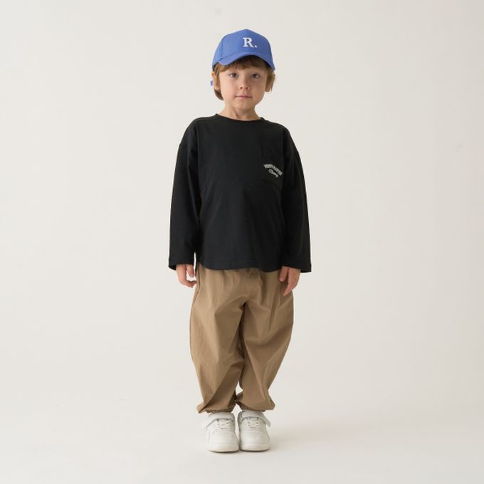 日本 b-ROOM - 100%棉 純色口袋薄長袖上衣-象牙白