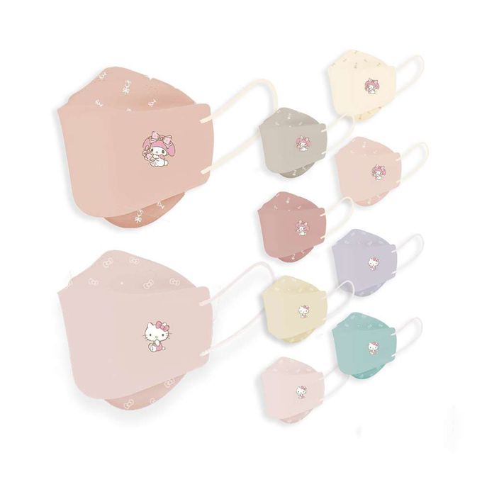 【台歐】Hello Kitty4D立體醫療口罩-5色款-10入/盒*2盒-2款可選-摩達客推薦 (KITTY款)