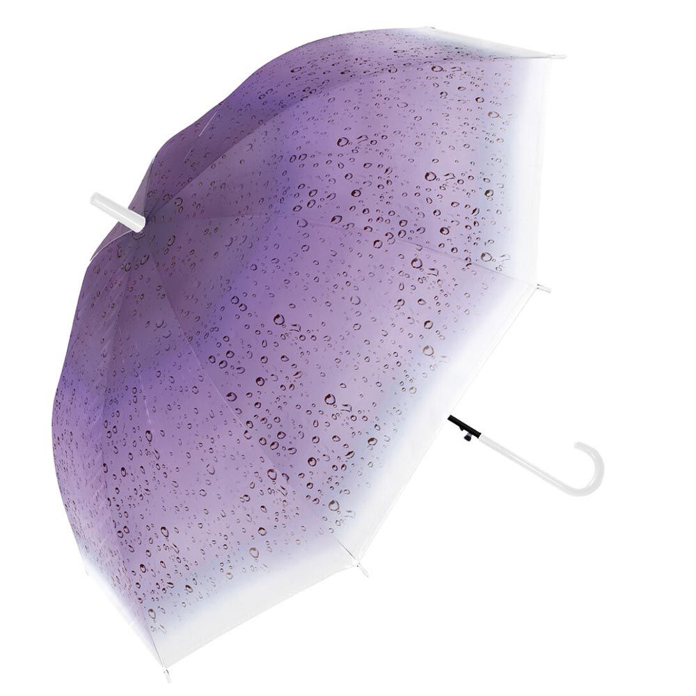 日本中谷 - [日雜推薦] 昭和咖啡店蘇打透明傘/雨傘-粉紫 (傘骨60cm)