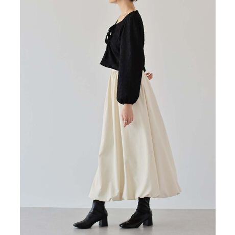 日本 BLUE EAST - 顯瘦氣質前綁帶長袖上衣-寶石藍