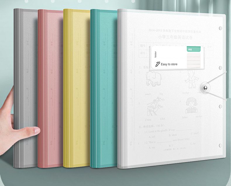 A3文件/考卷/獎狀收納資料夾-釦環顏色隨機-黃色-31x24cm