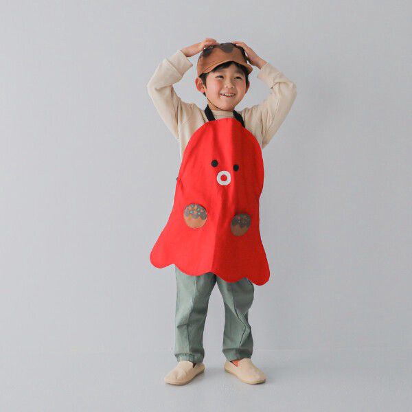 日本 Baby Room - 俏皮紅色章魚燒圍裙 (100cm-120cm)