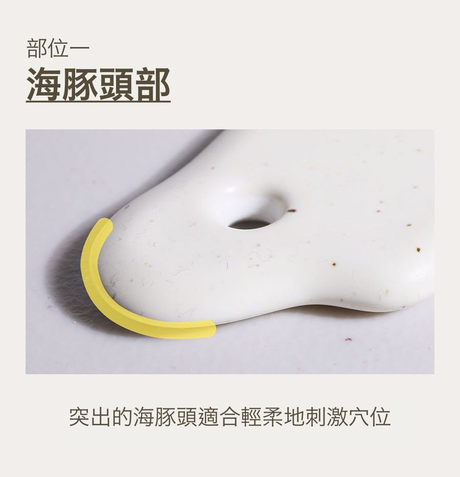 韓國 EDVIEW - 全身適用手工舒壓陶瓷刮痧板-白色海豚-1入-直播專屬