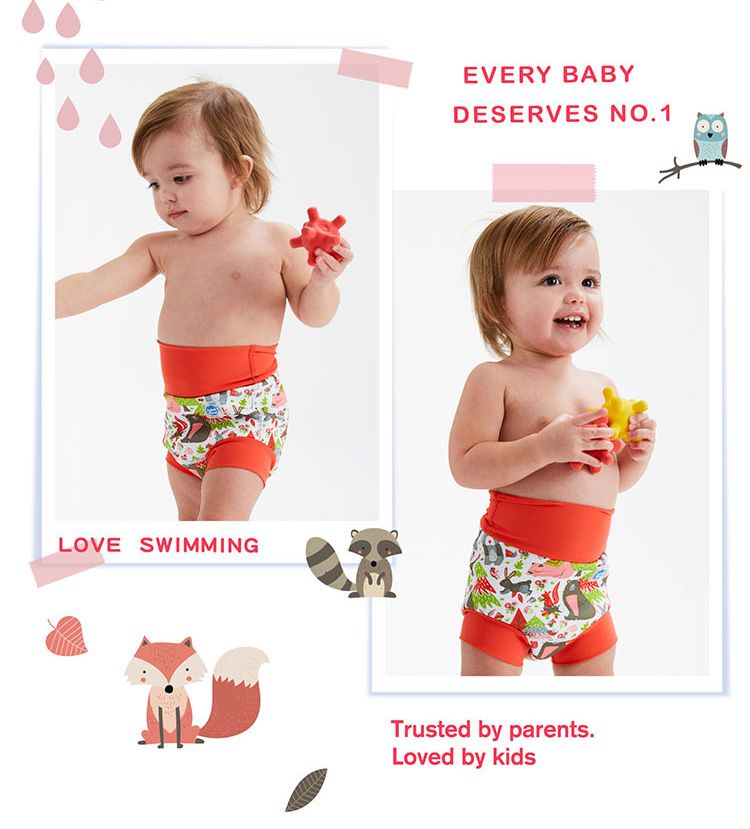 Splash About 潑寶 - 3D加強版 游泳尿布褲-森林遊樂園