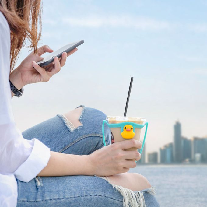 Bone 蹦克 - 環保杯綁飲料提袋-史迪奇-黑色