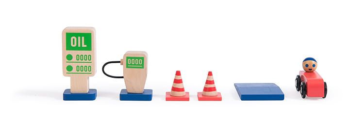 Moulin Roty - 木質加油站遊戲組