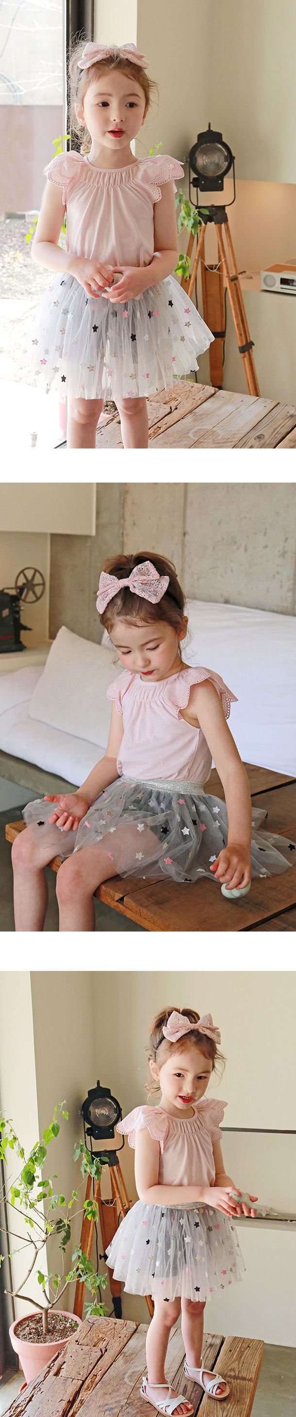 韓國 PuellaFLO - (剩7號)花瓣立體袖上衣-粉紅