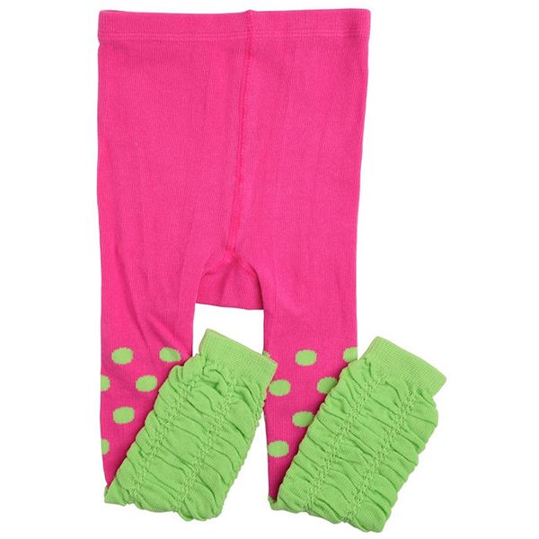 美國 juDanzy - 內搭褲襪-桃紅/綠點點