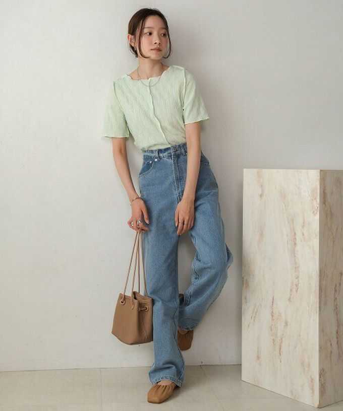 日本 Bab - 前後穿清爽皺褶短袖上衣-粉紅