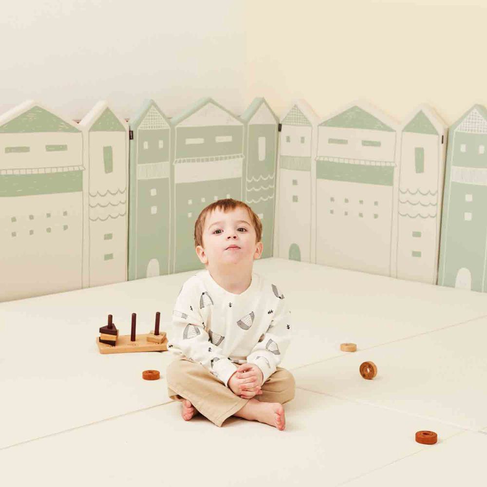 Alzipmat - 愛的小屋防撞墊-丹麥草綠