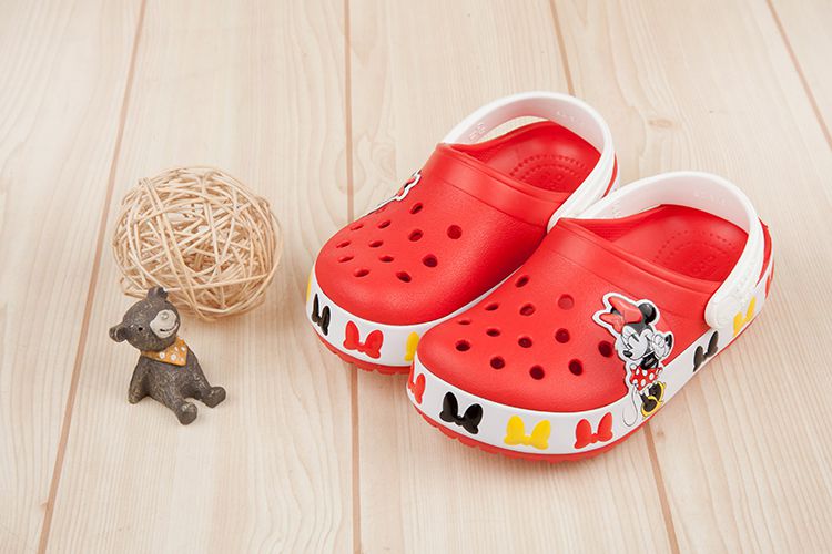 Crocs - 卡駱馳味學院迪士尼米妮紅色兒童布希鞋