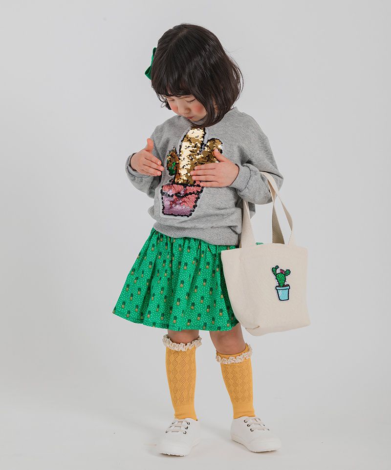 韓國 OZKIZ - 閃亮變色長袖大學T-仙人掌