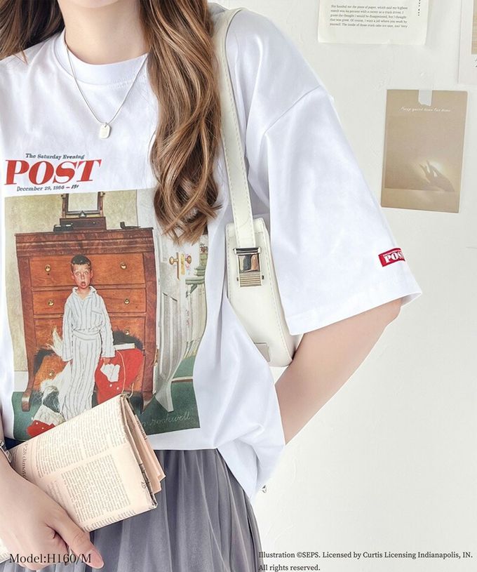 日本 Classical Elf - 設計師聯名 復古印花寬版T恤-聖誕節的真相-白