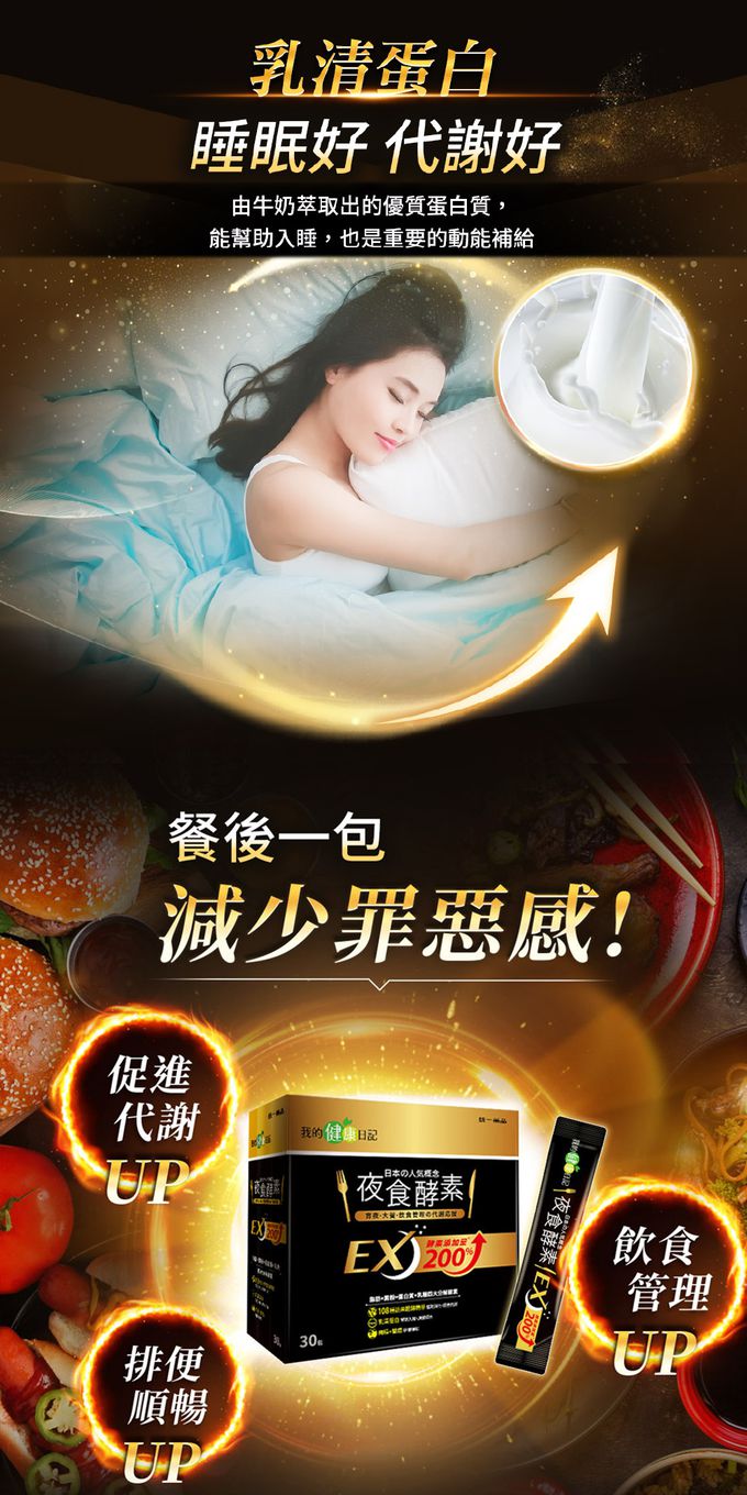 我的健康日記 - 夜食酵素EX 強化升級配方(30包/盒)